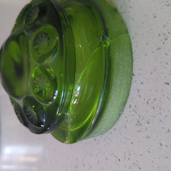 Vintage LE Smith moon and star emerald green canister jars - Picture 2 of 5